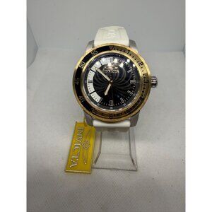 Invicta Mens Pro Diver Watch With White Silicone Strap & Gold-Tone Stainless Ste